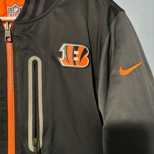 NFL Nike Cincinnati BENGALS Full Zip Reversible Jacket Sz L Rare Find